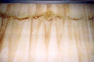 3 color drip wash over texture and 3 dimensional original design