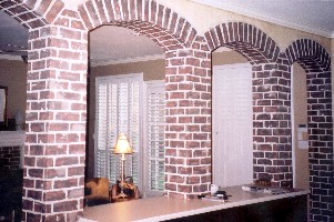 Faux 3-D brick (looks and feels real)