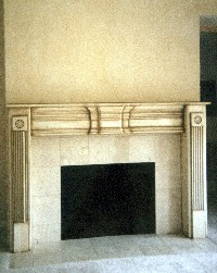 3 color faux aged fireplace mantle