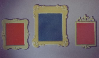 Hand painted faux picture frame tack boards
