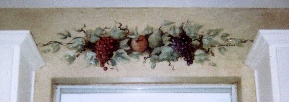 Fruit and grapevine frieze