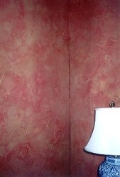 Detail of texture with 3 color faux finish